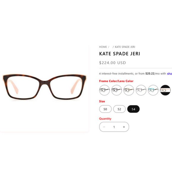 Kate Spade Jeri 004 In Color Havana Redcor 52-16-140 FRAMES ONLY Full Rim - Picture 10 of 10